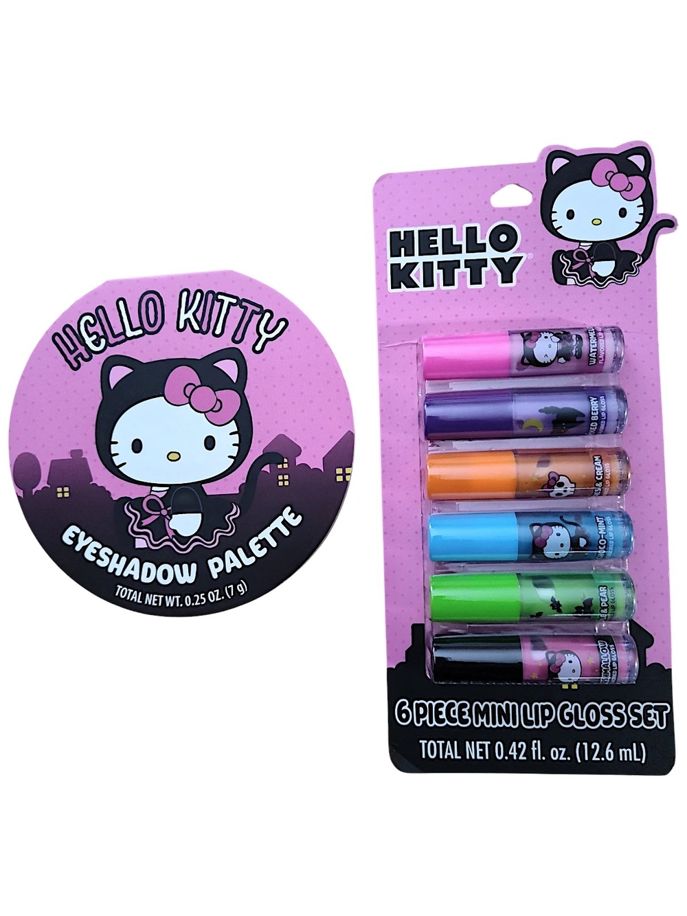 🆕 Hello Kitty Mini Lip Gloss Dry Set & Eye Shadow Bundle - Picture 2 of 6
